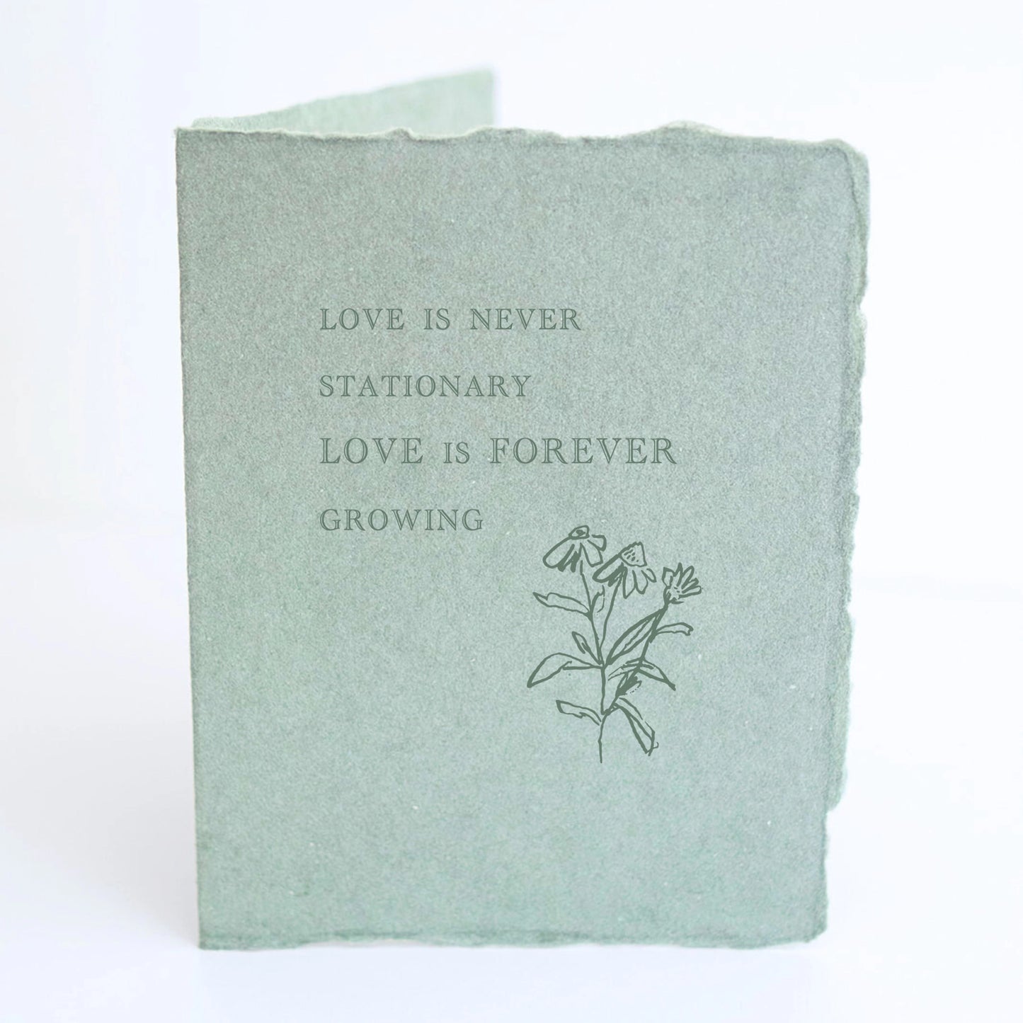 "Love Is Never Stationary" Card