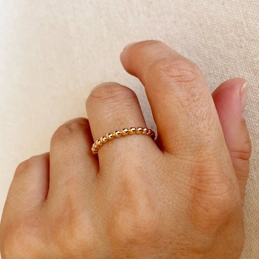 Beaded Ring - 18k Gold Filled