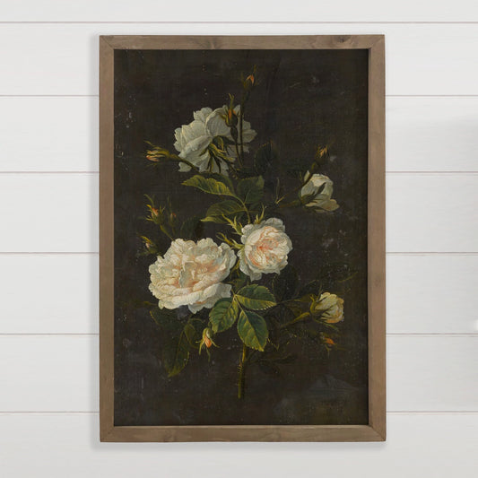 Dark Vintage Rose Framed Art