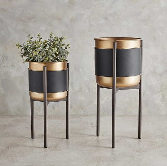 Gold/Black Plant Stand