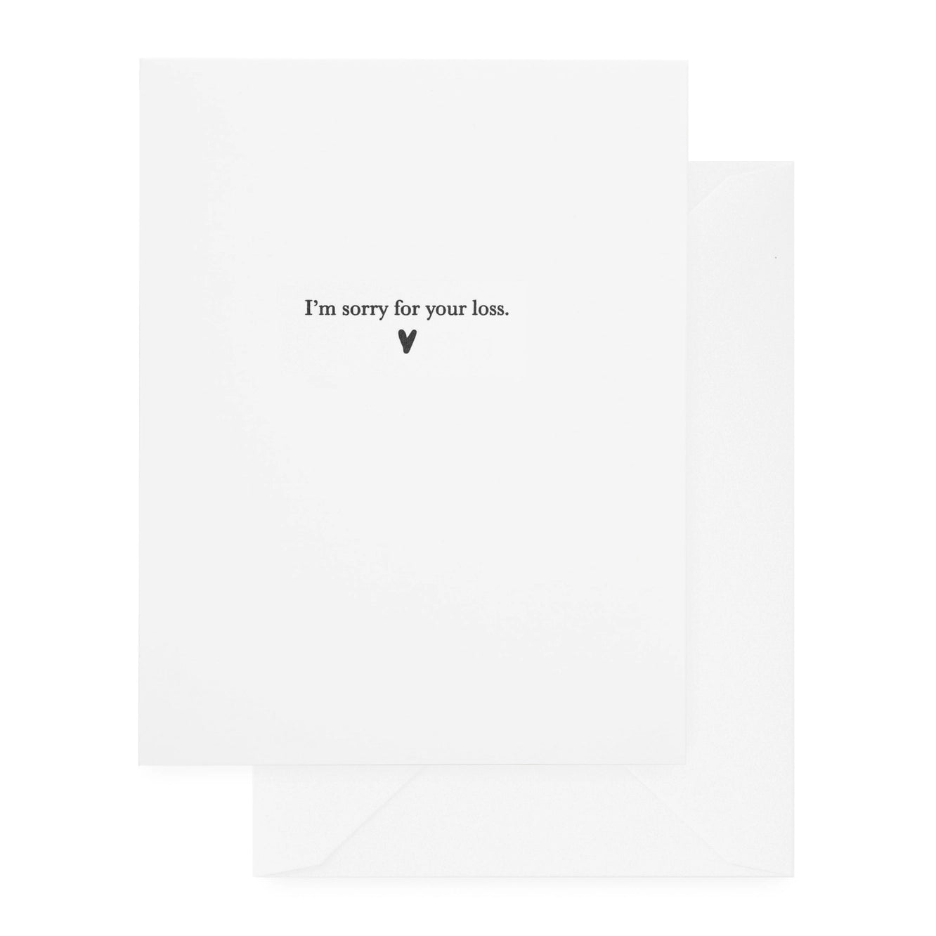 "Sorry For Your Loss" Black Heart Card