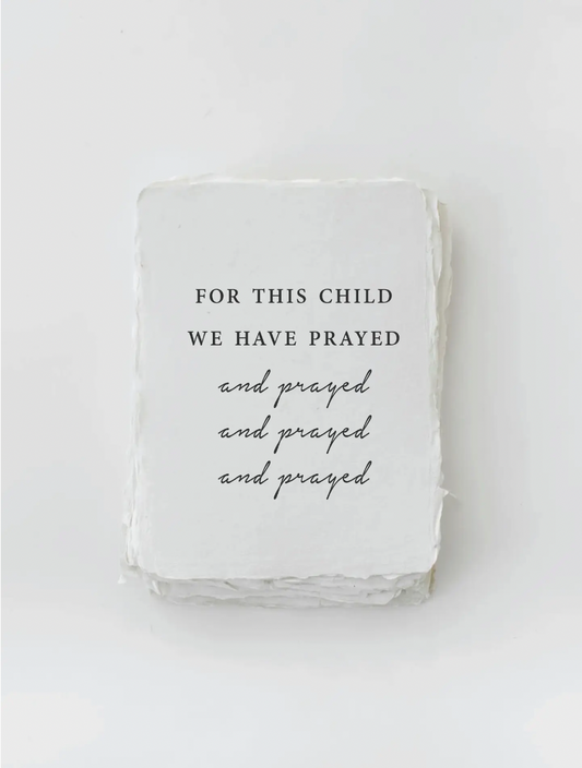For This Child We Have Prayed Card