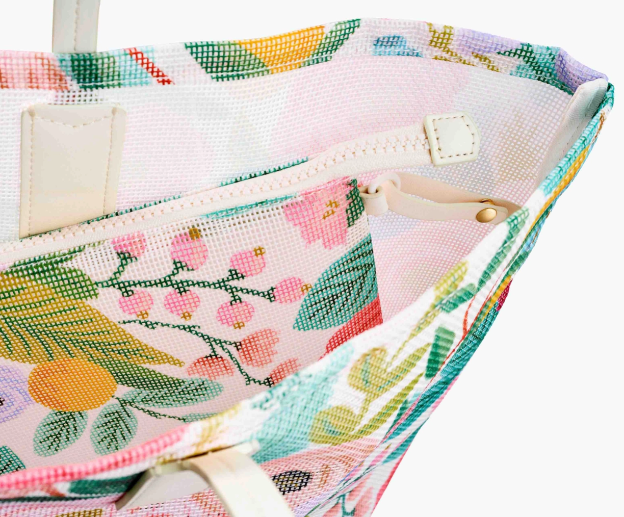 Garden Party Mesh Tote And Sunscreen Bag