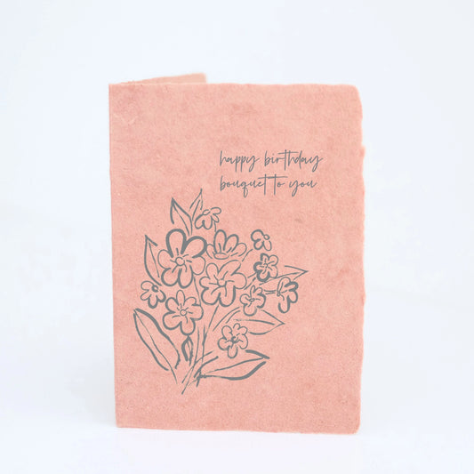 HBD Flower Bouquet Card