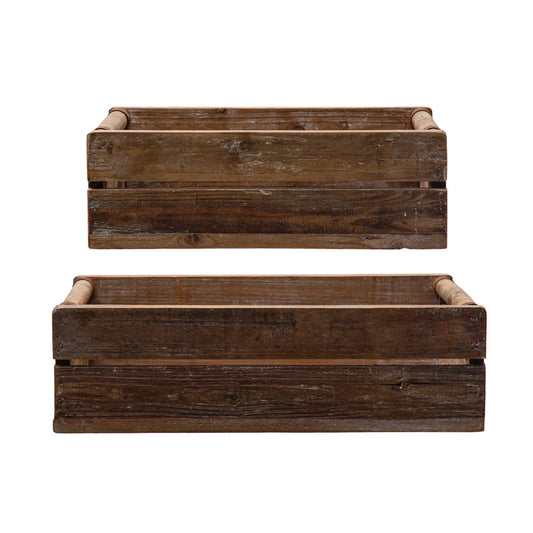 Reclaimed Wood Crate - Lg