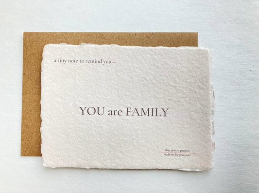 YOU are FAMILY Card