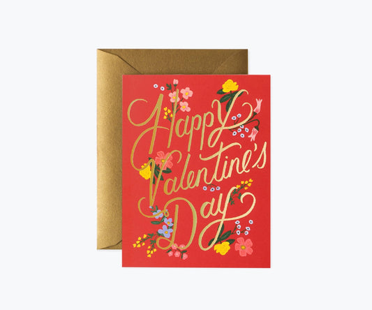 Red Floral Vday Card