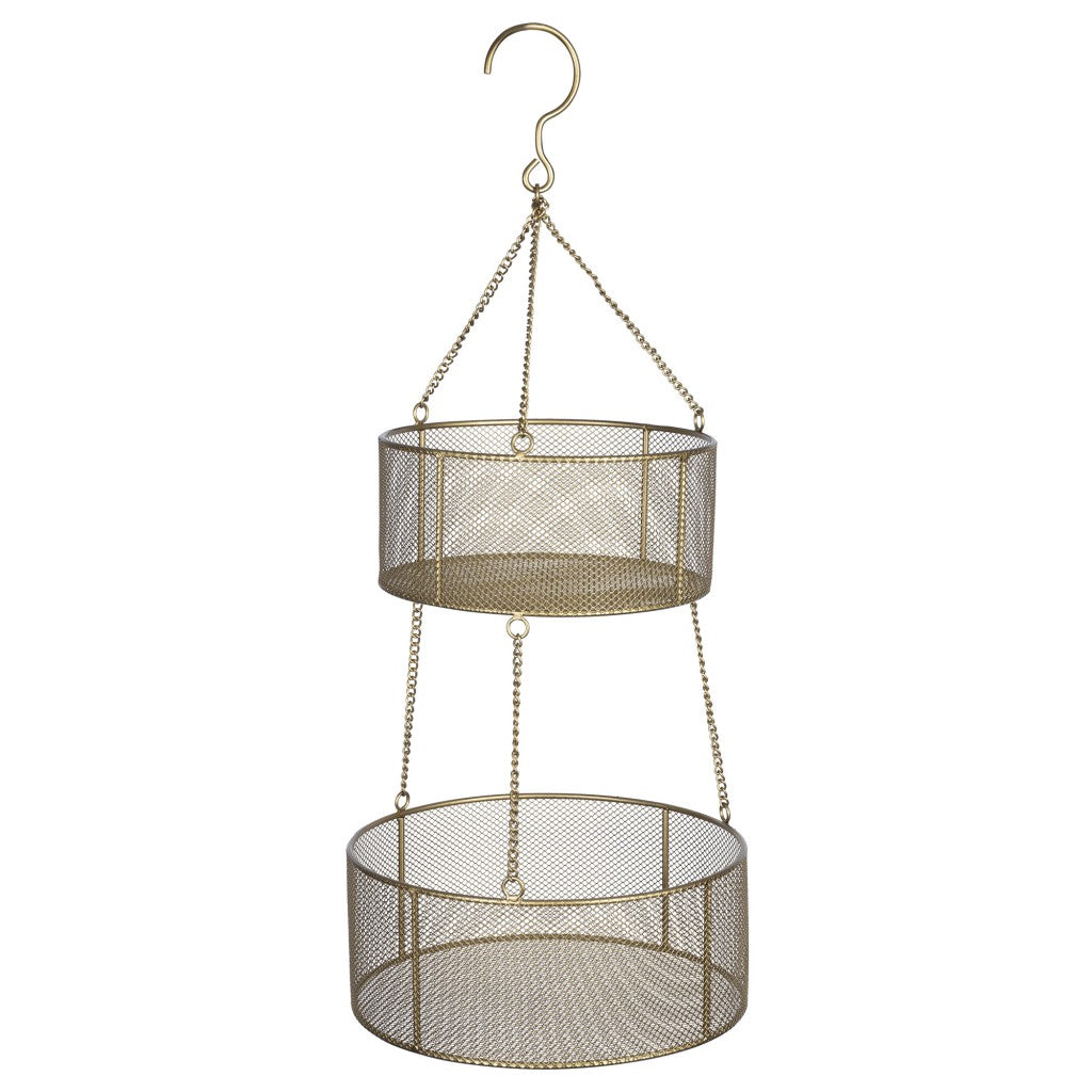 Tiered Hanging Basket - Gold