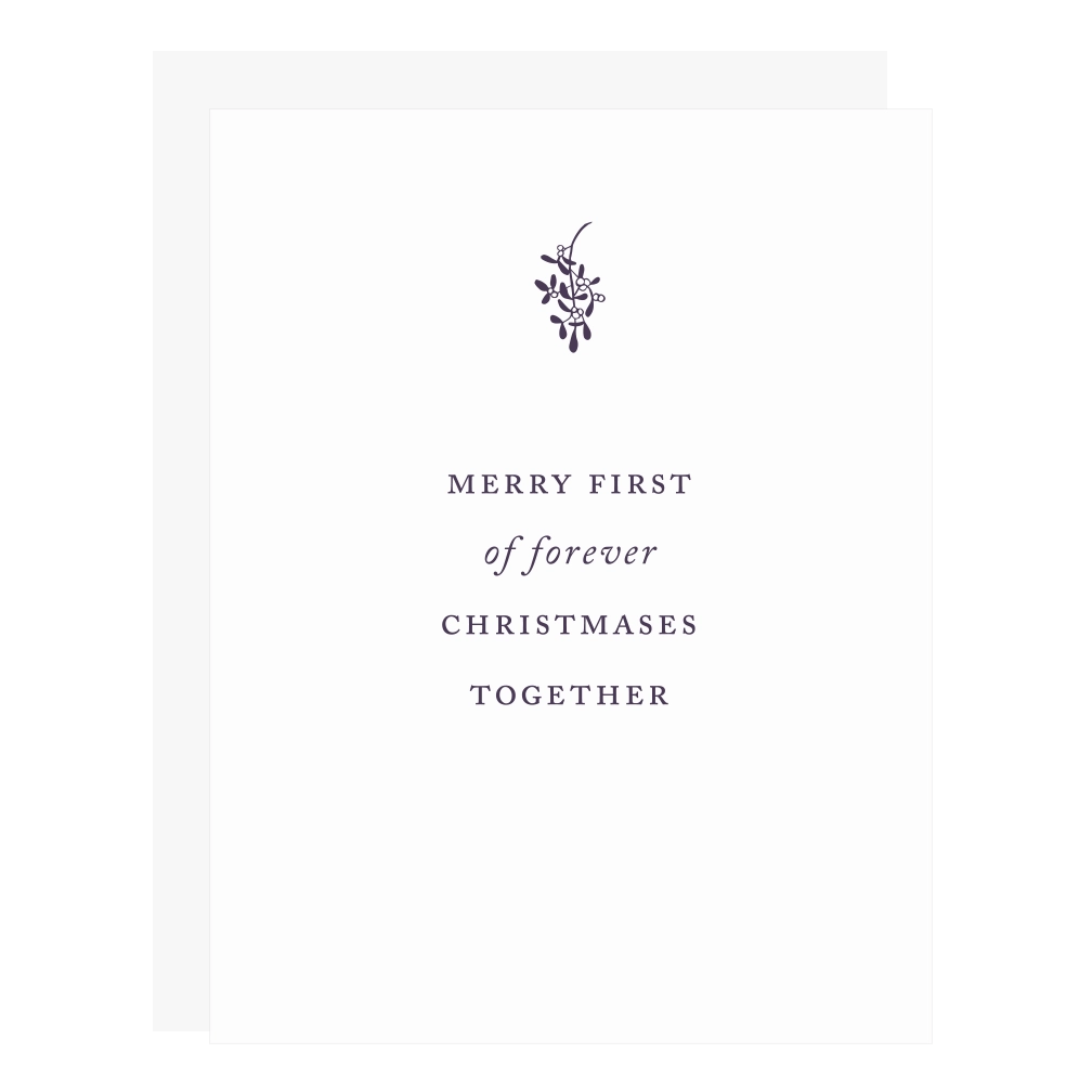 Merry First Of Forever Christmases Card