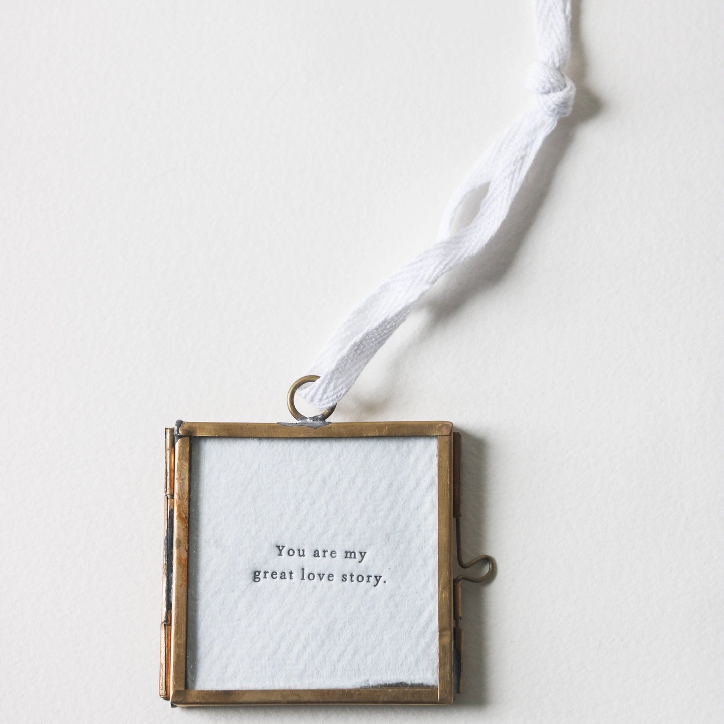 "You Are My Great Love Story" Brass Ornament