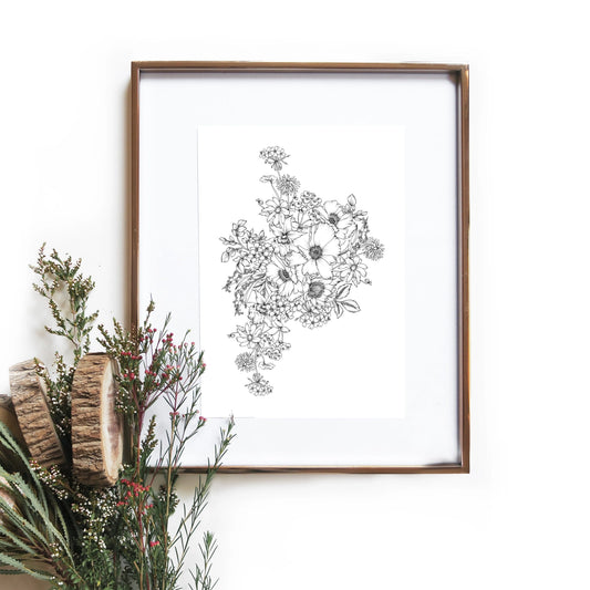 Typoflora Art Print