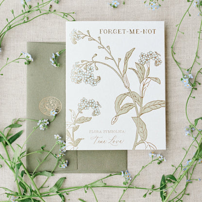 Forget Me Not Language of Flowers Card