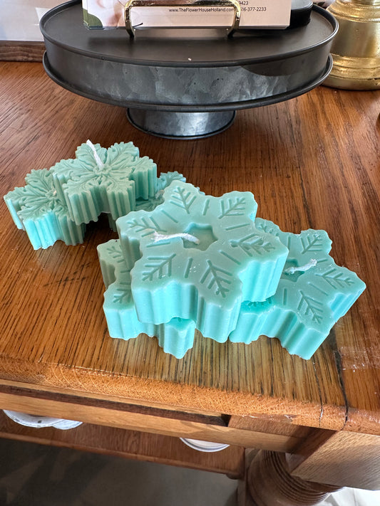 Christmas Snowflake Wax Candles