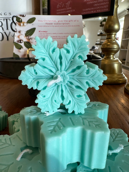 Christmas Snowflake Wax Candles