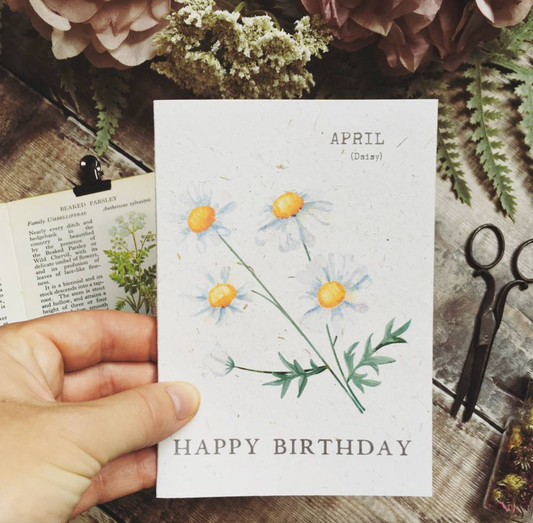 April Birth Flower Card