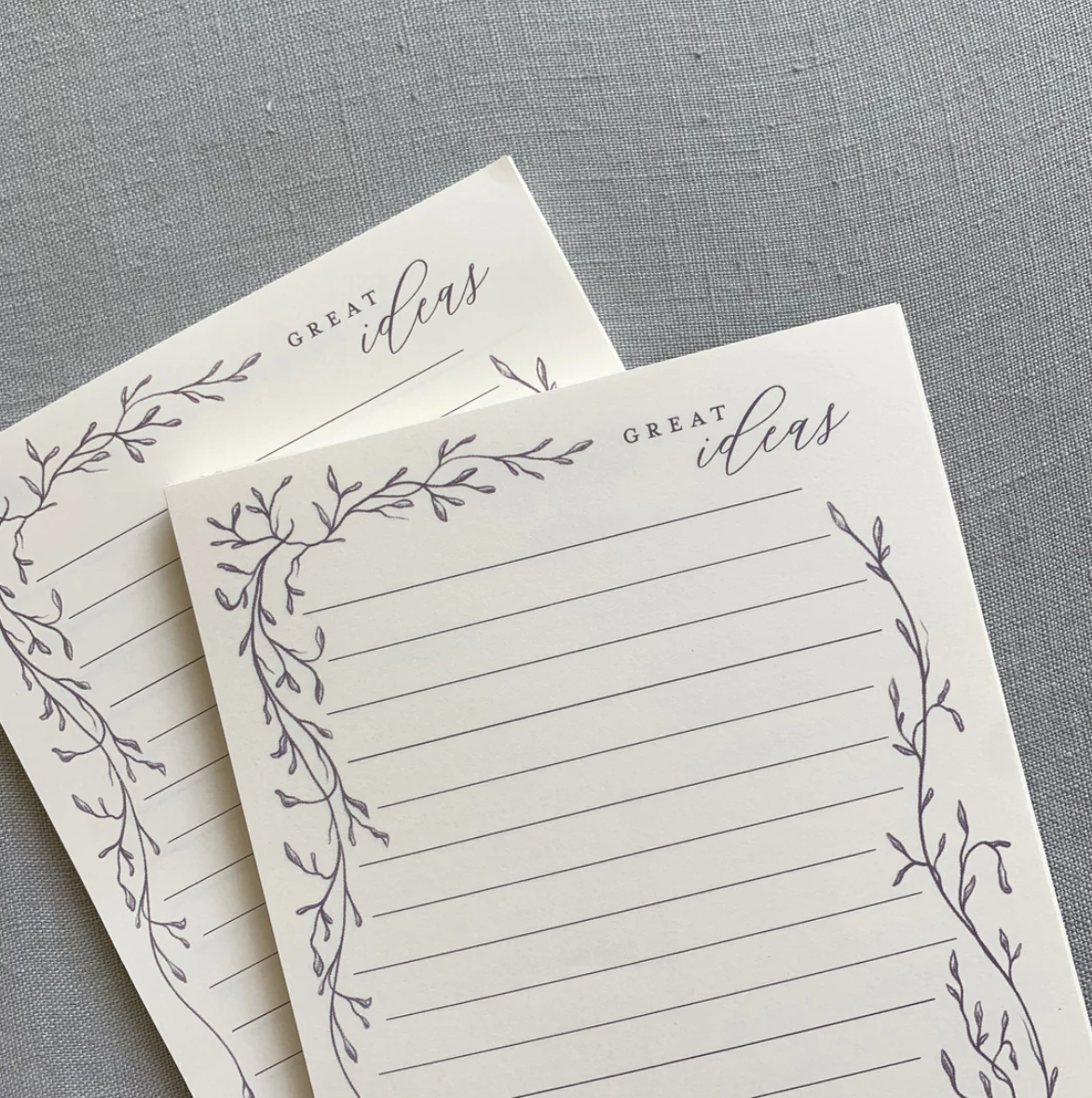 Great Ideas Whimsical Vine Notepad- Jen Simpson Designs