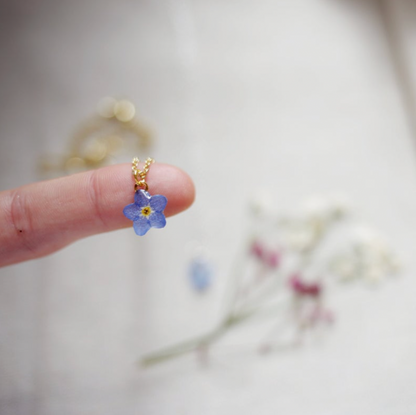 Forget Me Not Pressed Flower Necklace