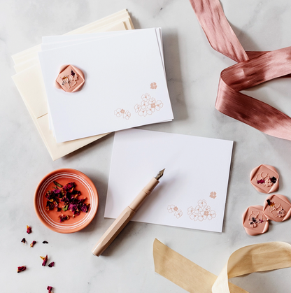 Rose Petal Stationary Set