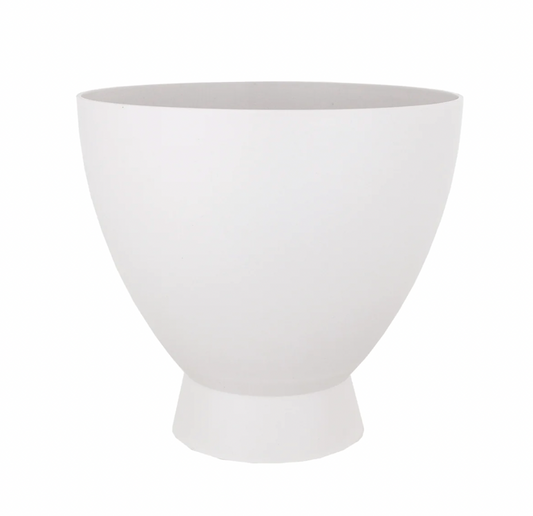 4" Dahlia Footed Urn White