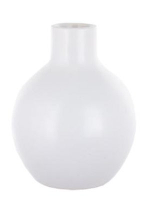 Mod White Bulb Bud Vase