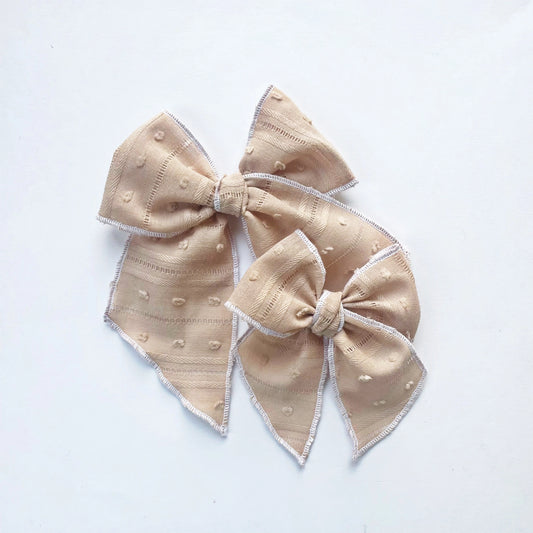 Nude Dot Bow- Large