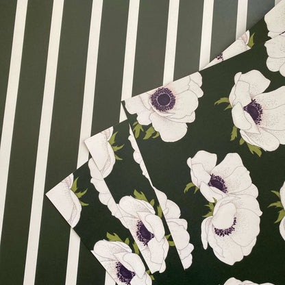 White Anemone Wrapping Paper