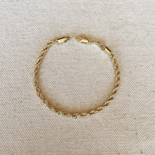 Rope Bracelet- 18k Gold Filled