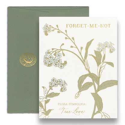 Forget Me Not Language of Flowers Card